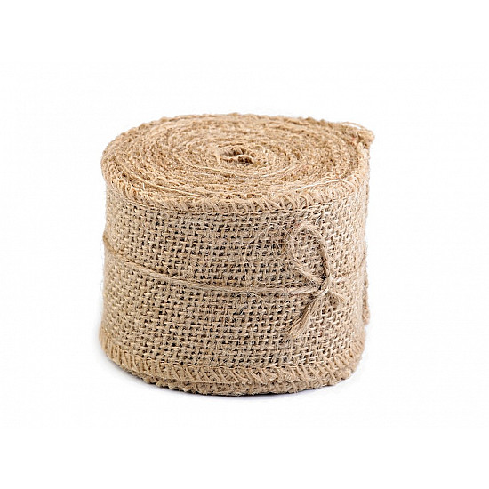 Band in Jute, Breite 60 mm (Pack 4,5 m) - Natural Ecru