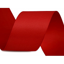 Atlasband / Satinband beidseitig Breite 40 mm matt - rot, 20 ml.