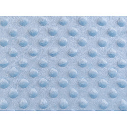 Minky Plüsch mit 3D Kugeln, 215 g / m², bei Meter - Blau