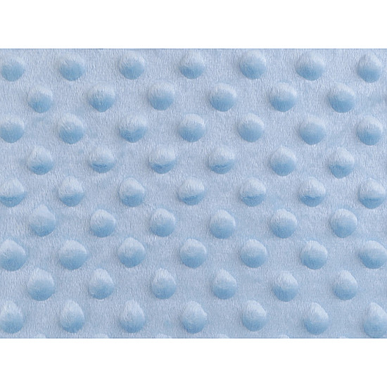 Minky Plüsch mit 3D Kugeln, 215 g / m², bei Meter - Blau