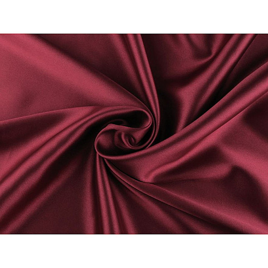 Satin elastisch zu Meter - offener Bordo