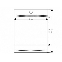 Cellophanbeutel mit Klebestreifen zum Aufhängen 7x9 cm (Packung 100 Stück)