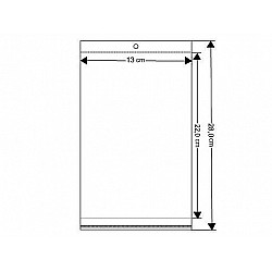 Verschlußbeutel Klarsicht mit Klebestreifen zum Aufhängen 13x22cm (Packung 100 Stück) - Transparent