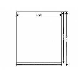 Cellophanbeutel mit Klebestreifen 50x60 cm (Packung 100 Stück)