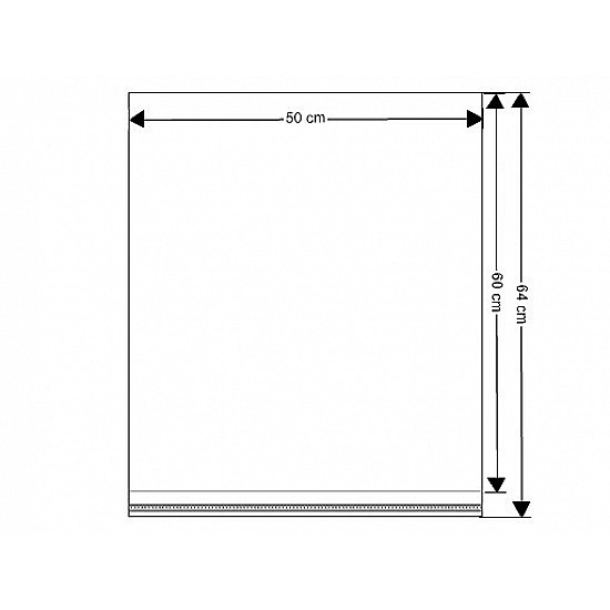 Cellophanbeutel mit Klebestreifen 50x60 cm (Packung 100 Stück)