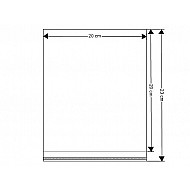 Cellophanbeutel mit Klebestreifen 20x20 cm (Packung 100 Stück)