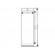 Cellophanbeutel mit Klebestreifen zum Aufhängen 7x22 cm (Packung 100 Stück)