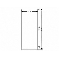 Cellophanbeutel mit Klebestreifen 13x33 cm (Packung 100 Stück)