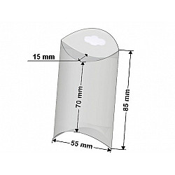 Transparente Kunststoffbox zum Aufhängen (Packung 10 Stück)