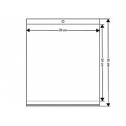 Cellophanbeutel mit Klebestreifen zum Aufhängen 20x24 cm (Packung 100 Stück)