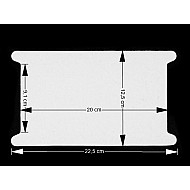 Wickelkarte 12,5x22,5 cm (Packung 50 Stück) - weiß