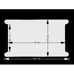 Wickelkarte 12,5x22,5 cm (Packung 50 Stück) - weiß