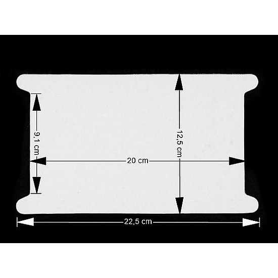 Wickelkarte 12,5x22,5 cm (Packung 50 Stück) - weiß