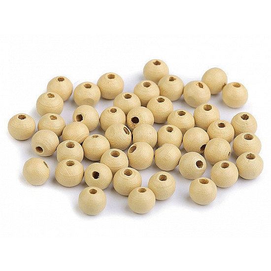 Holzperlen, Ø8 mm (20 g Packung) - Gelb-Beige