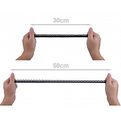 Elastische dekorative Schnürung, 15 mm breit (Rolle 20 m) - Weiß