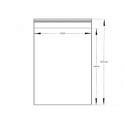 Luftpolsterbeutel mit Klebestreifen 9x14 cm - (Packung 100 Stück)