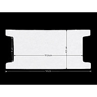 Papierkarte 6,5x14 cm (Packung 100 Stück) - weiß