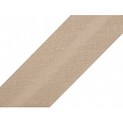 Schrägband Baumwolle Breite 20 mm gefalzt (karte 25 m) - beige