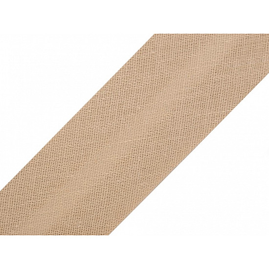 Schrägband Baumwolle Breite 20 mm gefalzt (karte 25 m) - beige-Sand