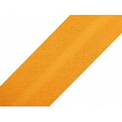 Schrägband Baumwolle Breite 20 mm gefalzt (karte 25 m) - kürbisorange