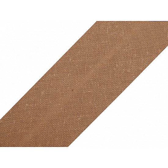 Schrägband Baumwolle Breite 30 mm gefalzt (karte 25 m) - dunkelbeige