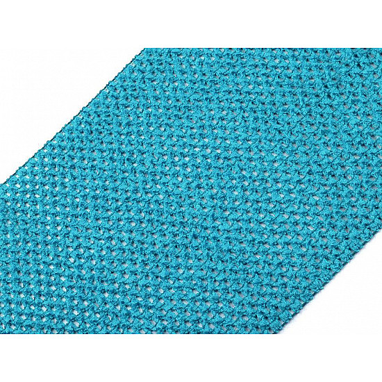 Elastisches Band häkeln Tutu zu Meter, Breite 24-25 cm - Bleu Turquoise