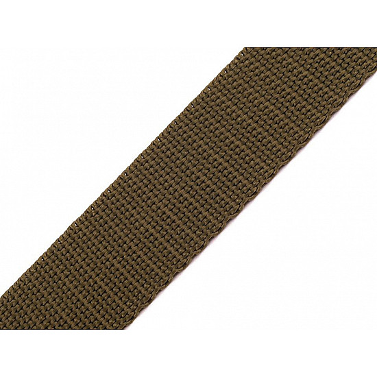 Gurtband aus Polypropylen Breite 30 mm, grün-khaki, 5 m