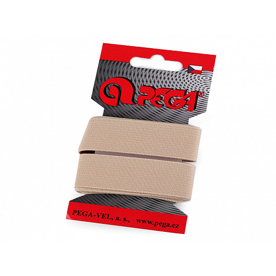 Elastic Lat Einfach, Breite 20 mm (Karte 1,5 m) - Geschlossene Beige