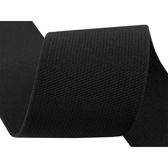 Elastisches breites Gewebe, Breite 50 mm (Rolle 25 m) - Schwarz