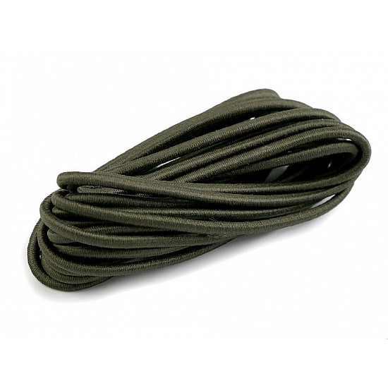 Runde elastische, Ø3 mm (Karte 3 m) - grüner Khaki