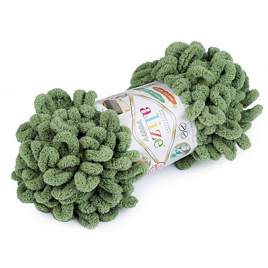 Strickgarn Alize Puffy 100 g, grasgrün