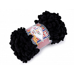 Strickgarn Alize Puffy Fine 100 g, schwarz