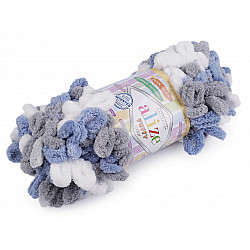 Strickgarn Alize Puffy color 100 g, blau fein