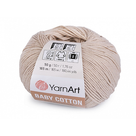 Strickgarn Baby Cotton 50 g - hellbeige