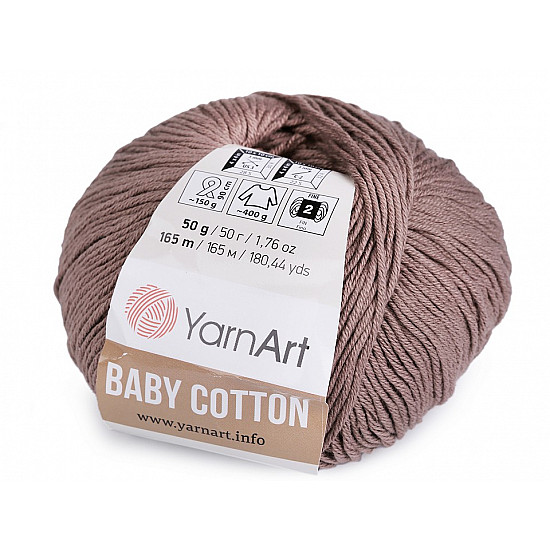 Strickgarn Baby Cotton 50 g - dunkelbeige