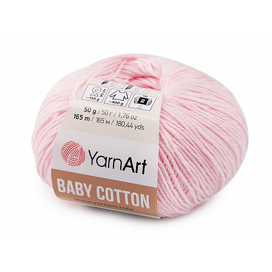 Strickgarn Baby Cotton 50 g - Hellrosa