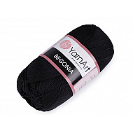 Strickgarn Baumwolle Begonia 50 g - schwarz