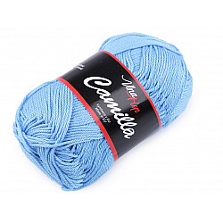 Strickgarn aus Baumwolle Camilla 50 g - Himmelblau