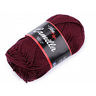 Strickgarn aus Baumwolle Camilla 50 g - Bordeaux