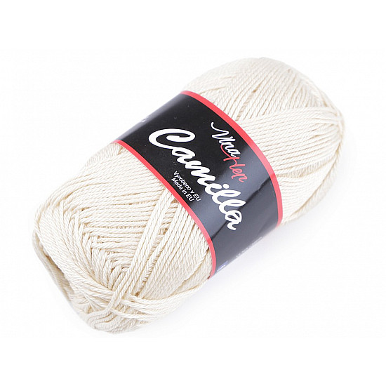 Strickgarn aus Baumwolle Camilla 50 g - creme