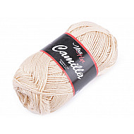 Strickgarn aus Baumwolle Camilla 50 g - Ecru