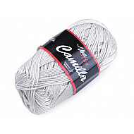 Strickgarn aus Baumwolle Camilla 50 g - hell-grau