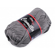 Strickgarn aus Baumwolle Camilla 50 g - grau - dunkel