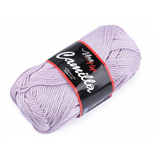 Strickgarn aus Baumwolle Camilla 50 g - hell lila