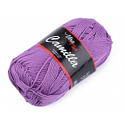 Strickgarn aus Baumwolle Camilla 50 g - dunkellila