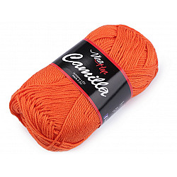 Strickgarn aus Baumwolle Camilla 50 g - karottenorange