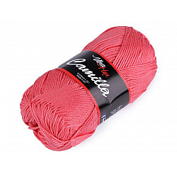 Strickgarn aus Baumwolle Camilla 50 g - Korallenrosa