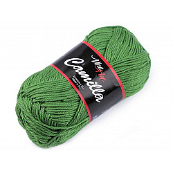 Strickgarn aus Baumwolle Camilla 50 g - Grasgrün