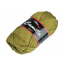 Strickgarn aus Baumwolle Camilla 50 g - khaki