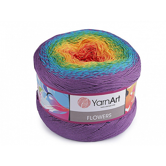 Strickgarn Flowers 250 g, rot